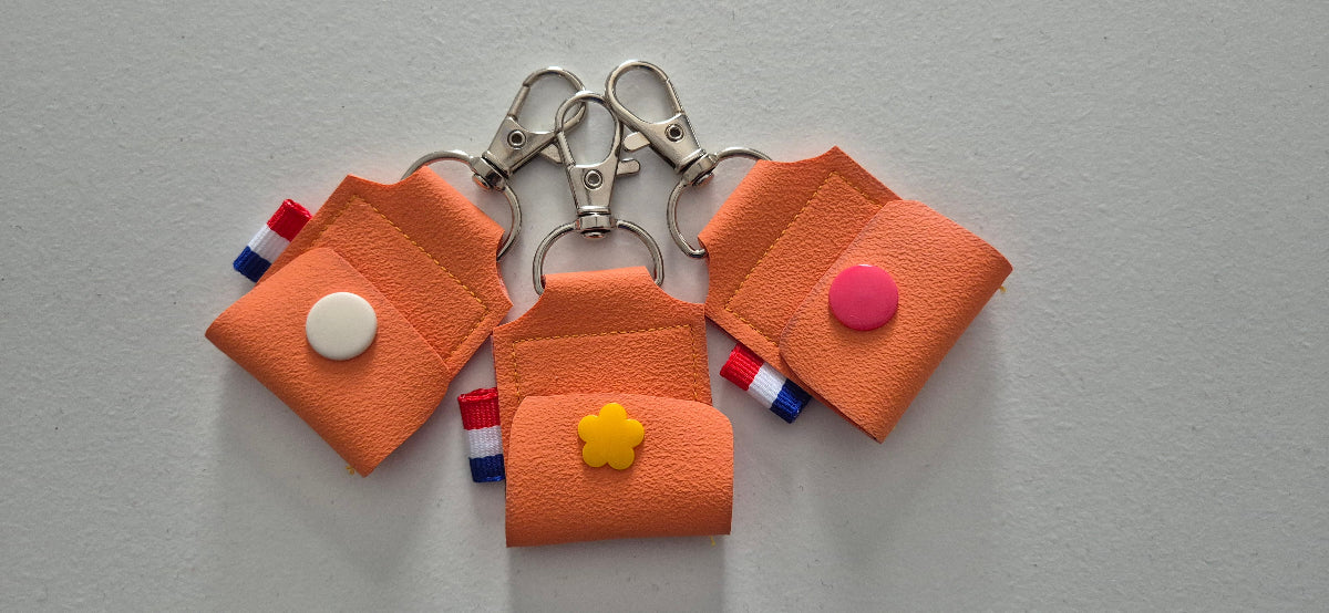 porte clé jeton orange