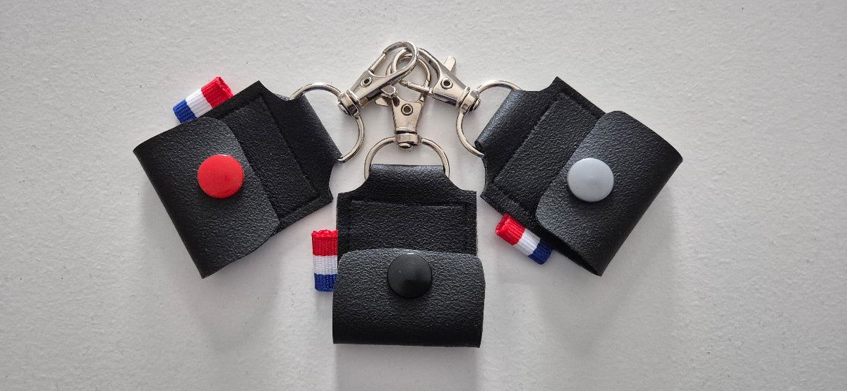 porte clé jeton noir