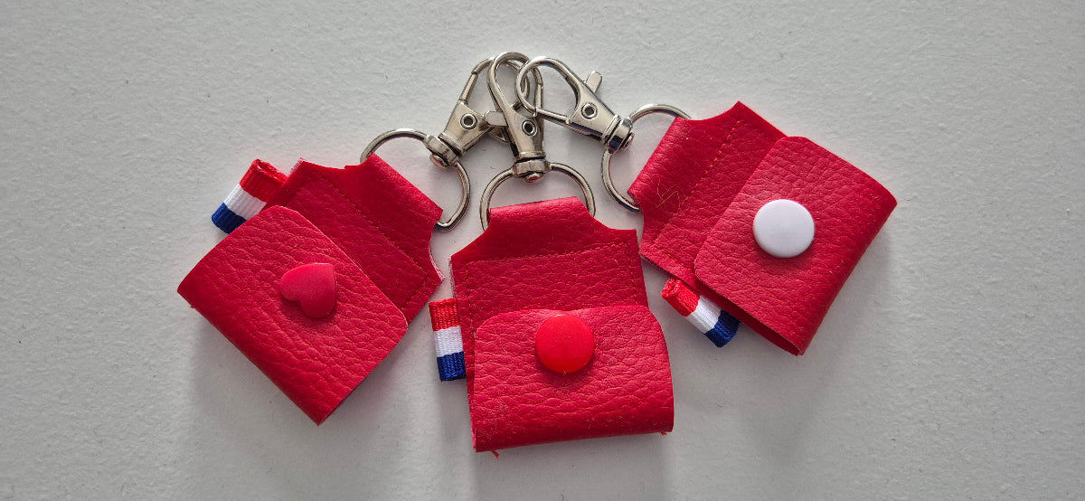 Porte clé jeton rouge