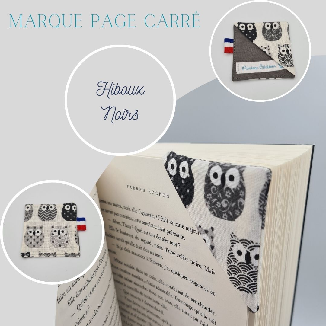 marque page hiboux noir