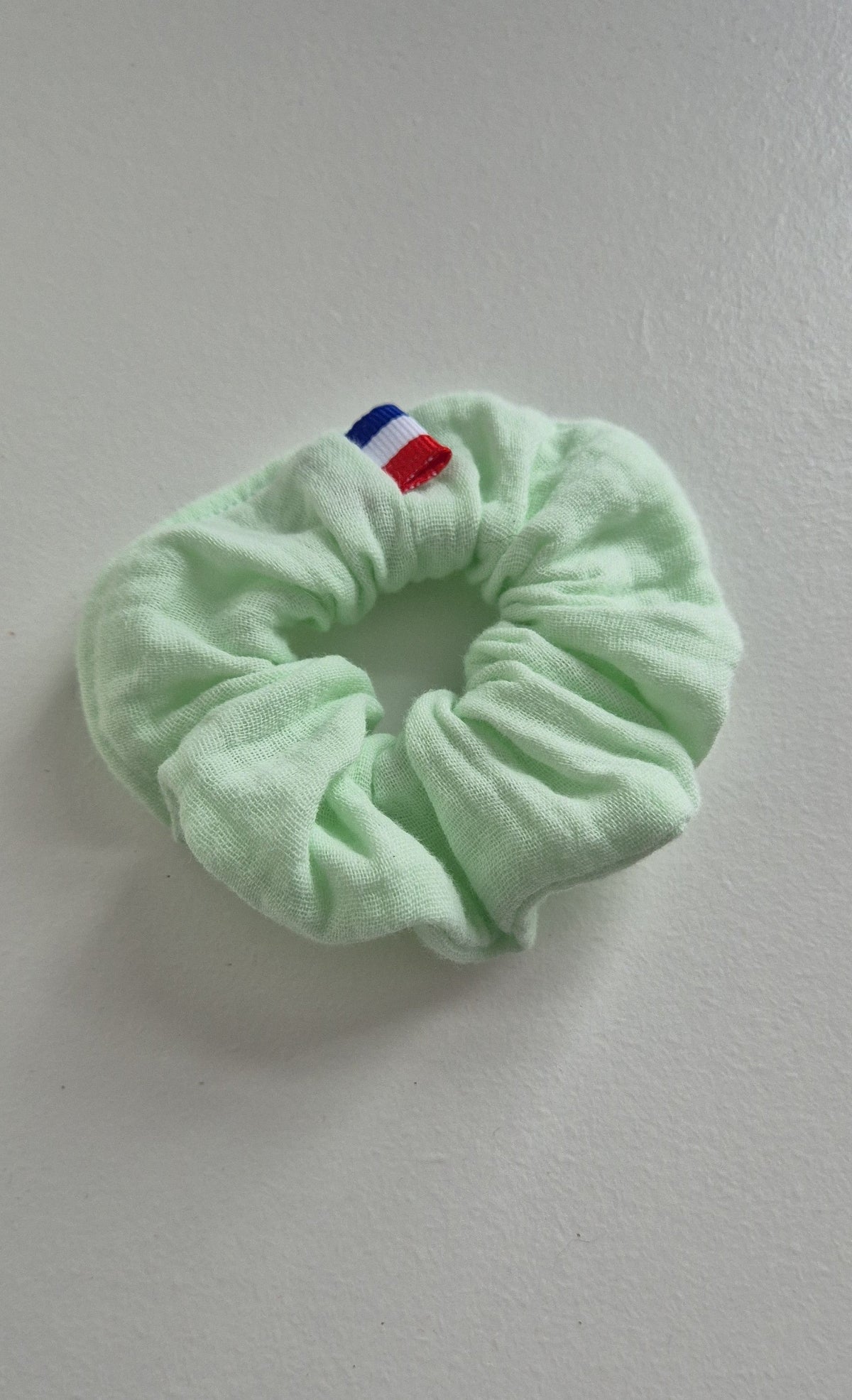 Chouchou double gaze vert menthe