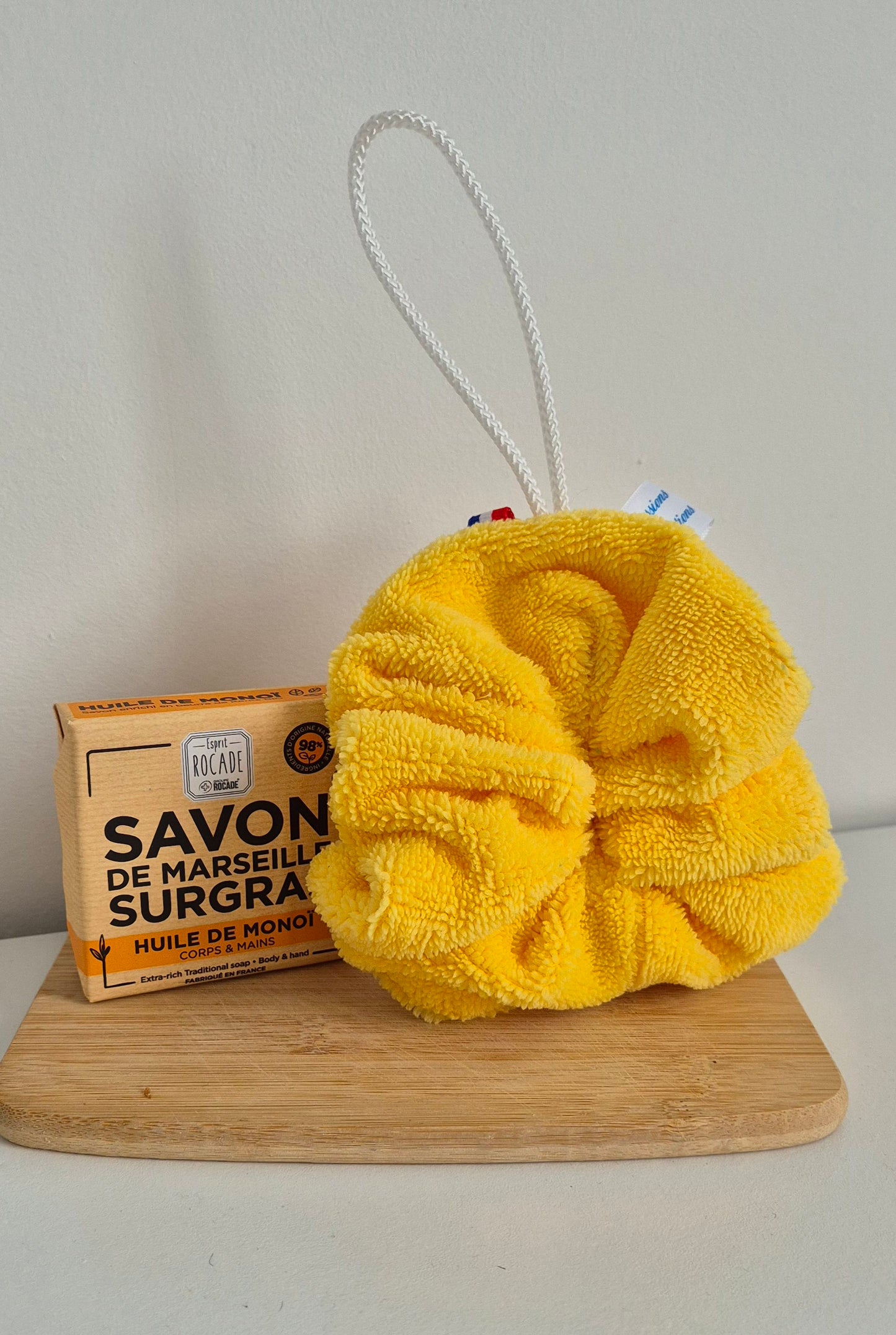 Fleur de douche - Eponge de bambou