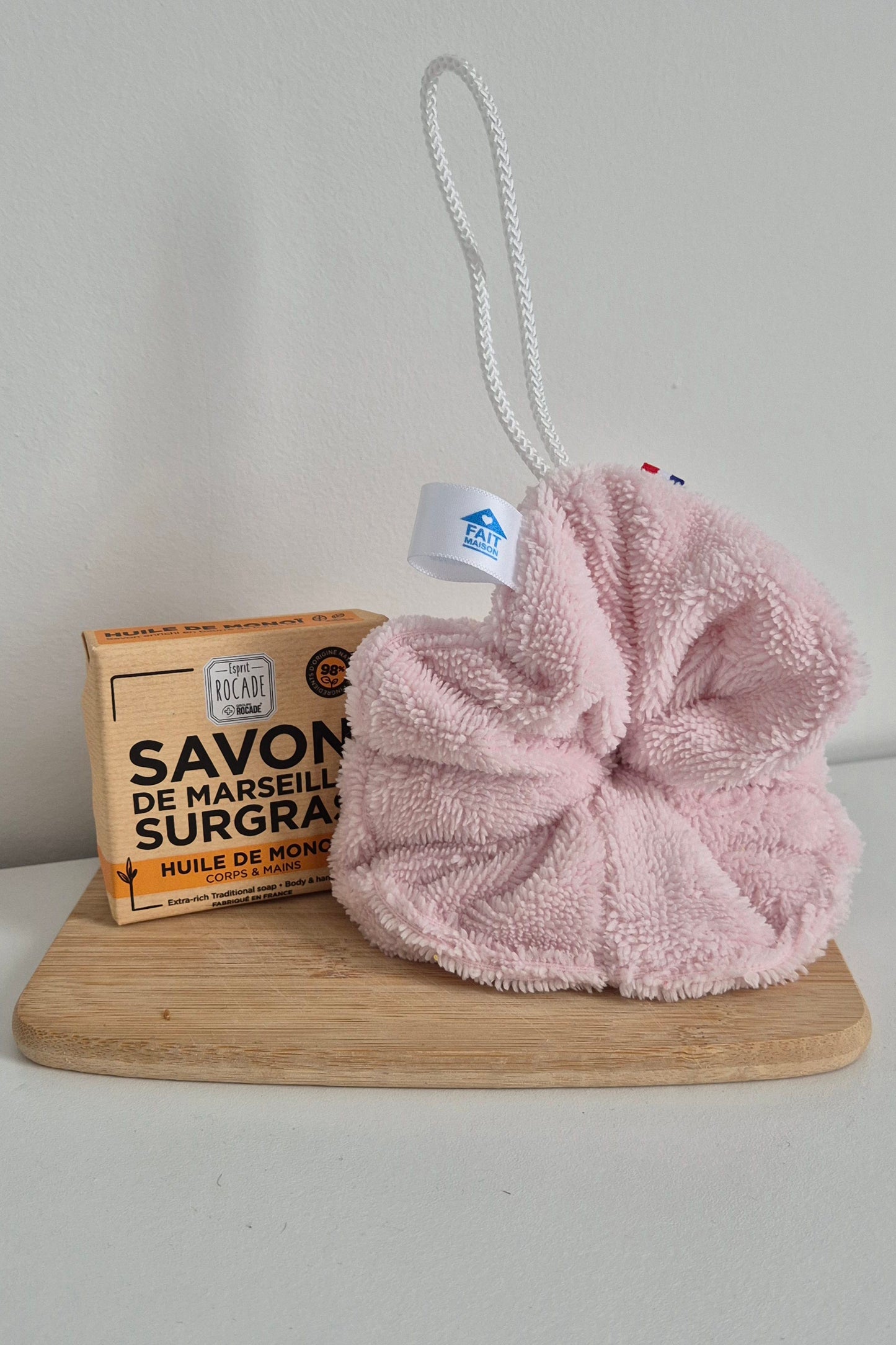 Fleur de douche - Eponge de bambou