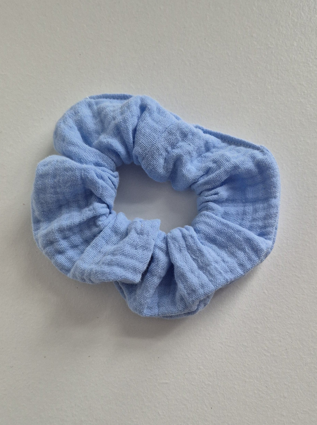 chouchou double gaze bleu ciel