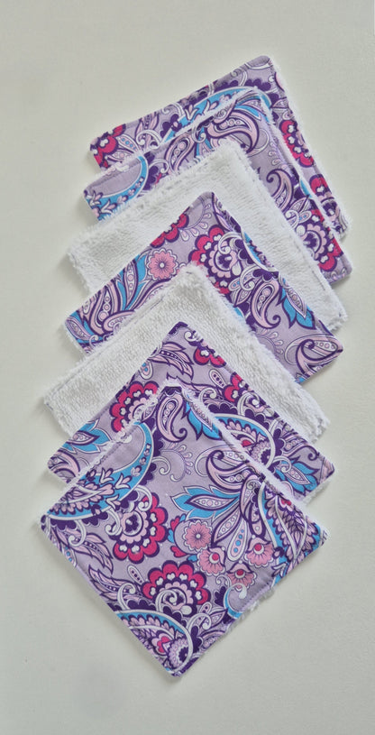 semainier de lingettes fleur dansante dans les tons violet