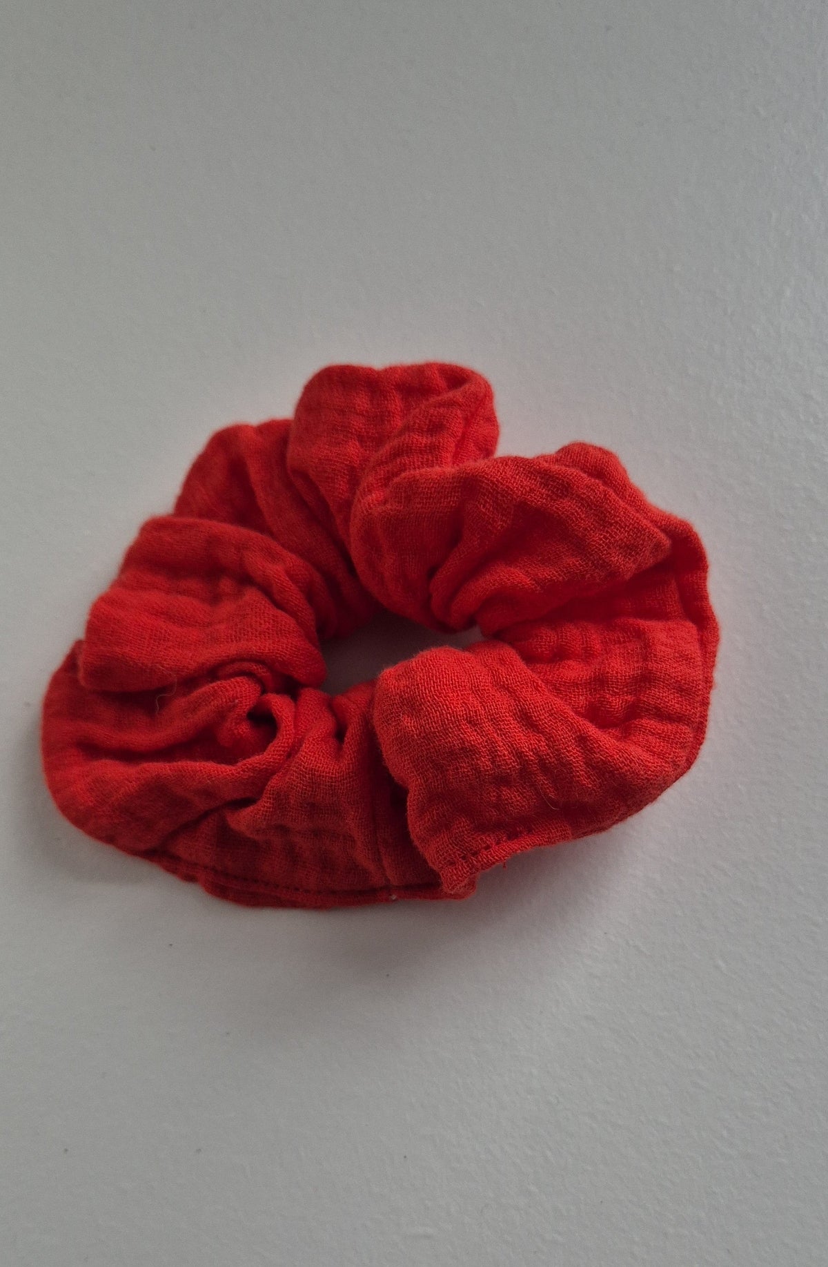 chouchou double gaze fraise