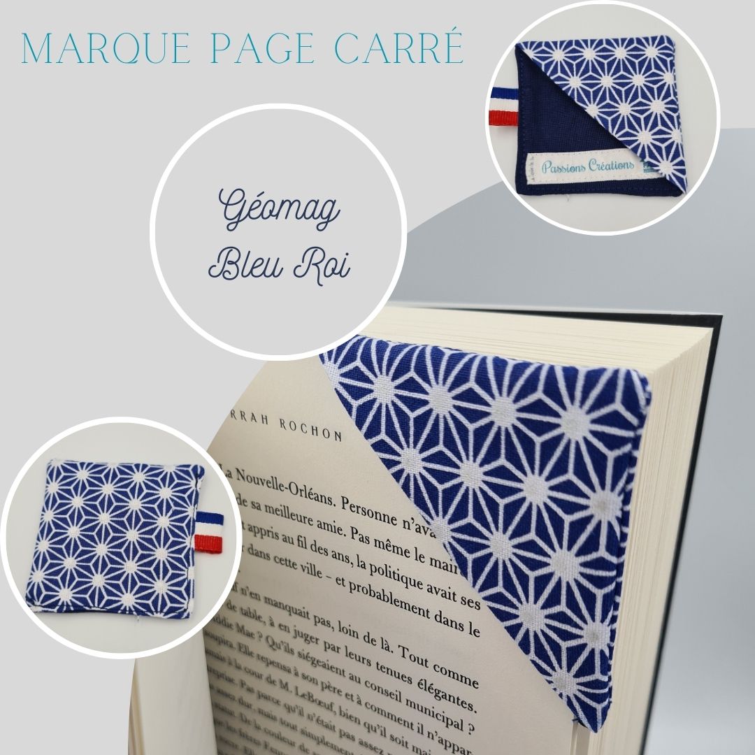 marque page bleu roi