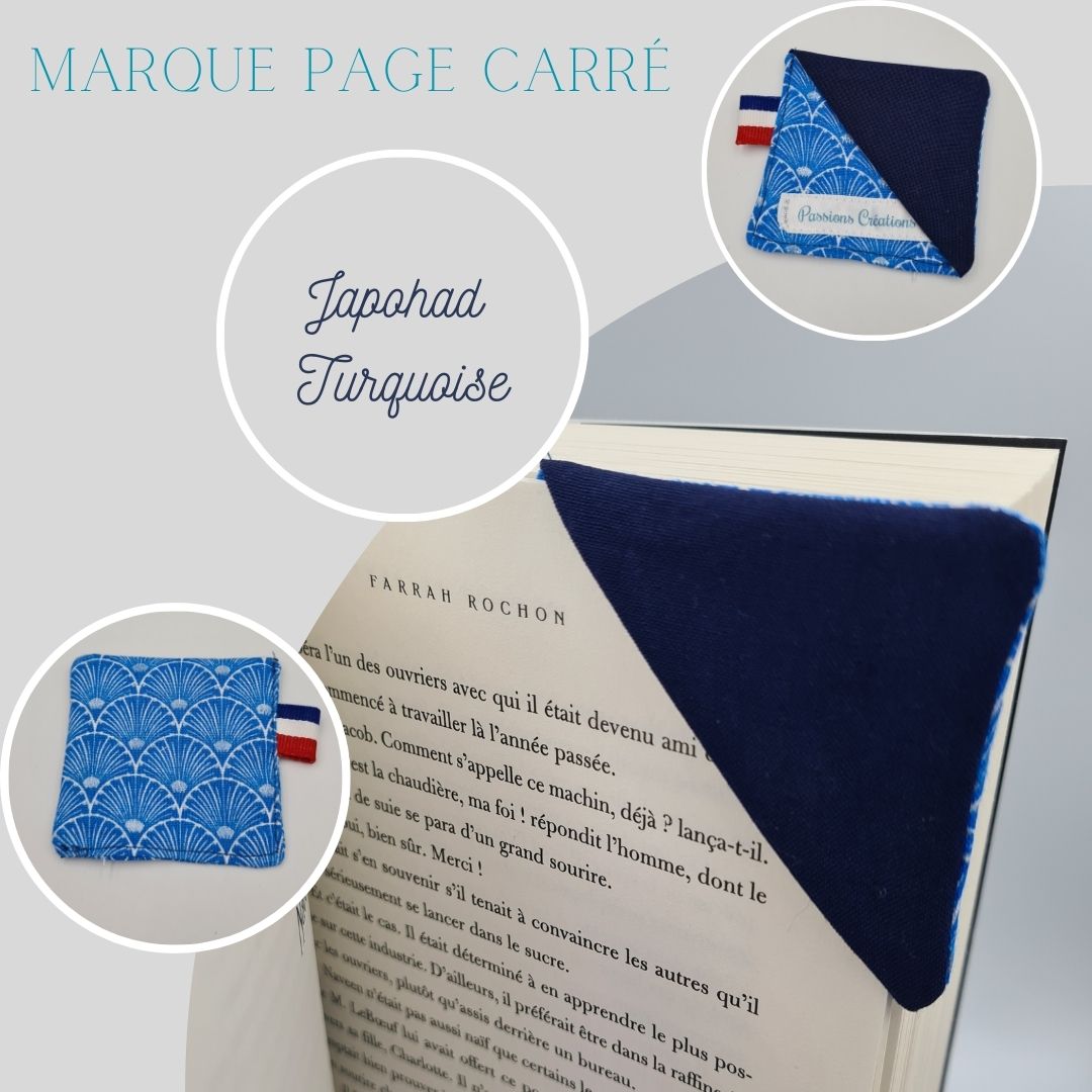 marque page bleu